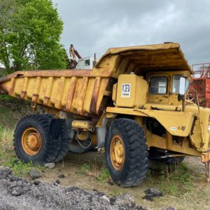 A Caterpillar rigid frame haul truck.