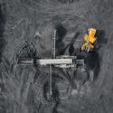 open pit mine, extractive industry for coal, top view aerial drone