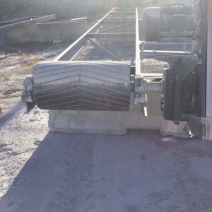 36"X120' TRANSFER CONVEYOR ON 8" CHANNEL FRAME W/ 20HP MOTOR & HEAVY DUTY GEARBOX