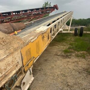 (2018) 36"X60' RADIAL STACKER ON 24" TRUSS W/ ELECTRIC MOTOR & GEARBOX.