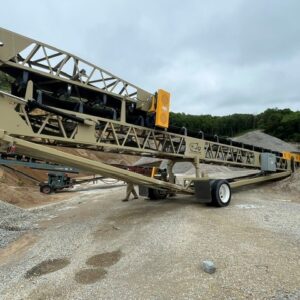 (2023) 36" X 80' RADIAL STACKER W/ HYD RAISE/FOLD, POWER TRAVEL, 25HP MOTOR & DODGE GEARBOX